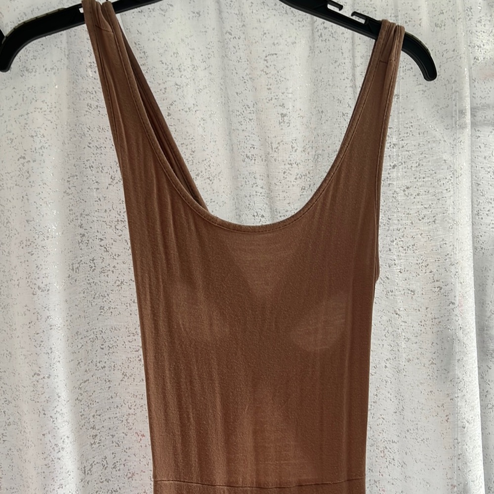Lightweight asymmetrical beige cotton dress